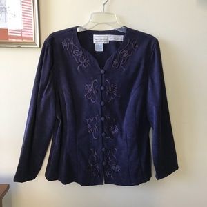 Velvety Floral Blouse